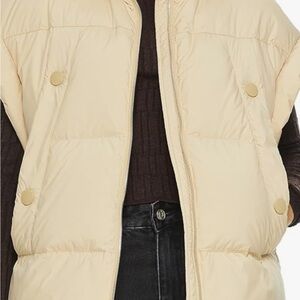 Women's beige Puffer Vest